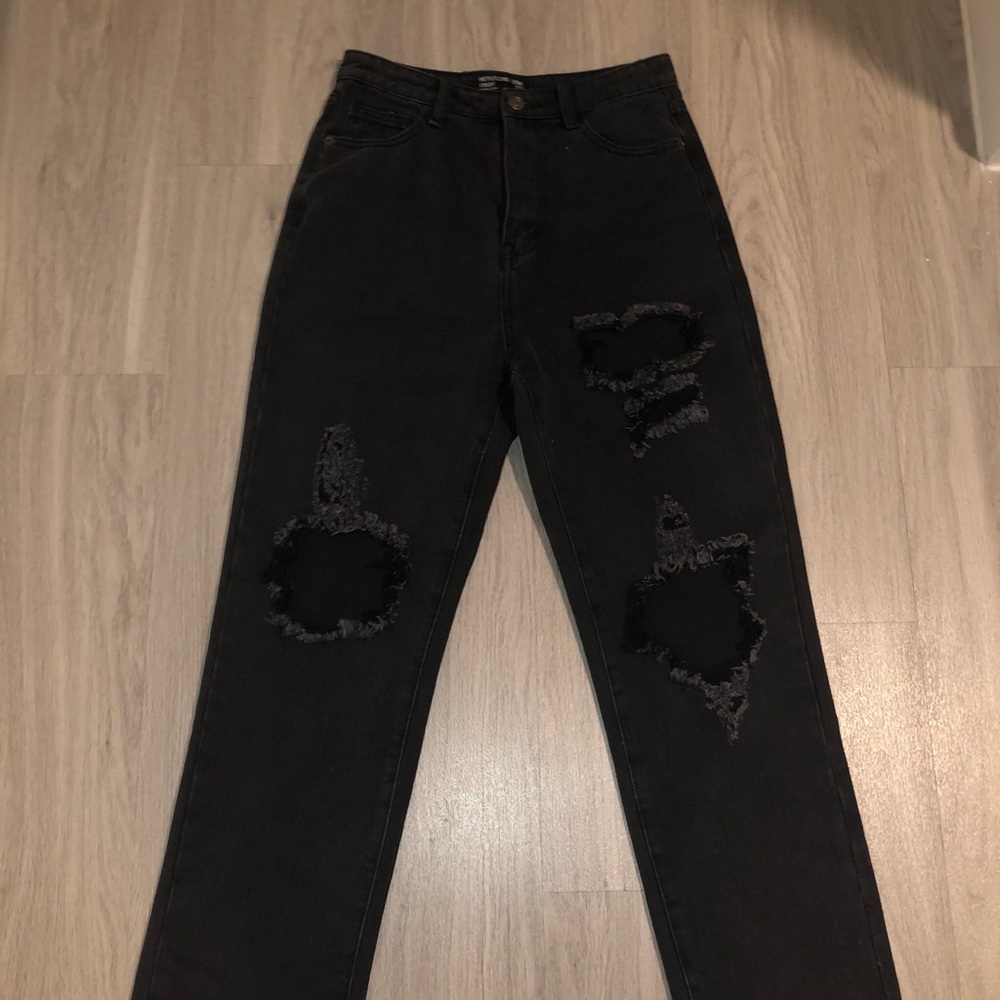 Black ripped jeans